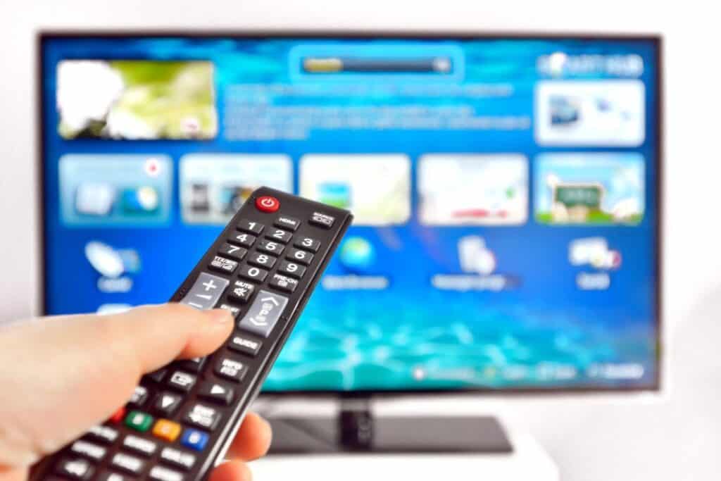 TV remote pointed at screen for ITV soaps schedule 4th to 8th May 2026 and spoilers.